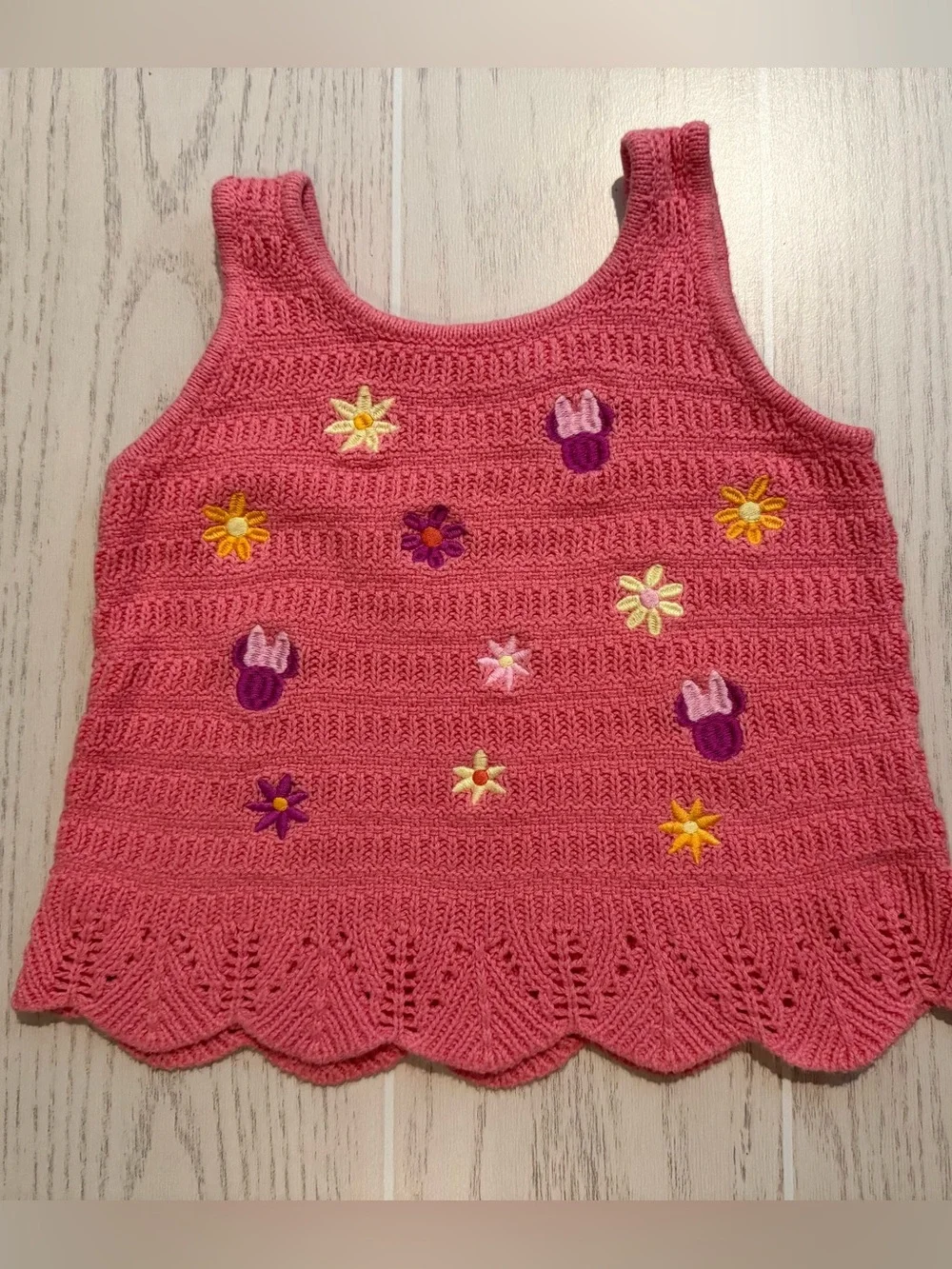 Disney x Jumping Beans Minnie Mouse Crochet 2pc Tank Shorts Set Girls 5